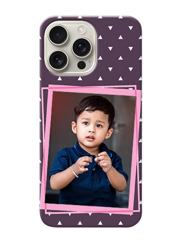 Custom iPhone 16 Pro Max Phone Cases: Triangle Pattern Dotted Design