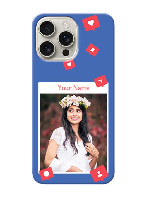 Custom iPhone 16 Pro Max Custom Phone Case with Like Share And Comment Design