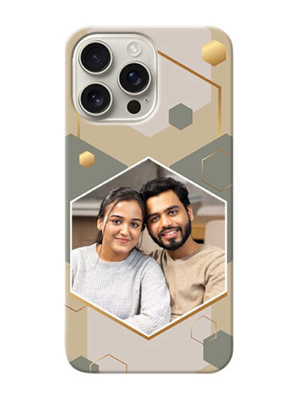 Custom iPhone 16 Pro Max Photo Printing on Case with Stylish Hexagon Pattern Design