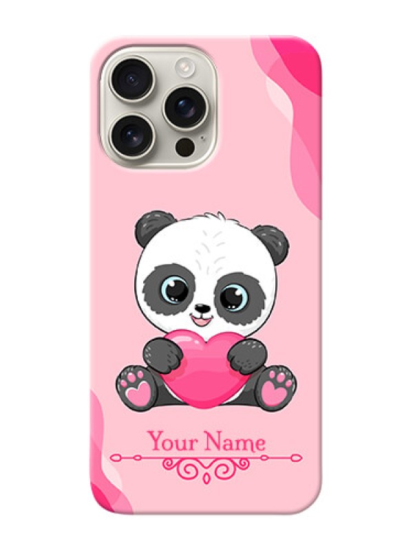 Custom iPhone 16 Pro Max Custom Mobile Case with Cute Panda Design