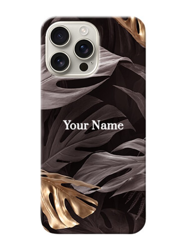 Custom iPhone 16 Pro Max Personalised Phone Case with Wild Leaves digital paint Design