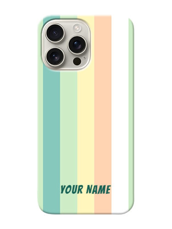 Custom iPhone 16 Pro Max Photo Printing on Case with Multicolour Stripes Design