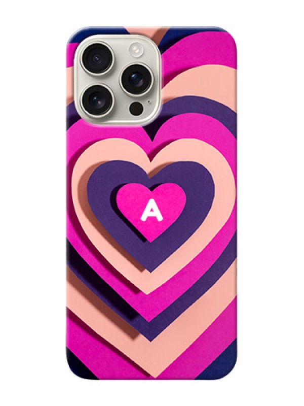 Custom iPhone 16 Pro Max Custom Mobile Case with Cute Heart Pattern Design