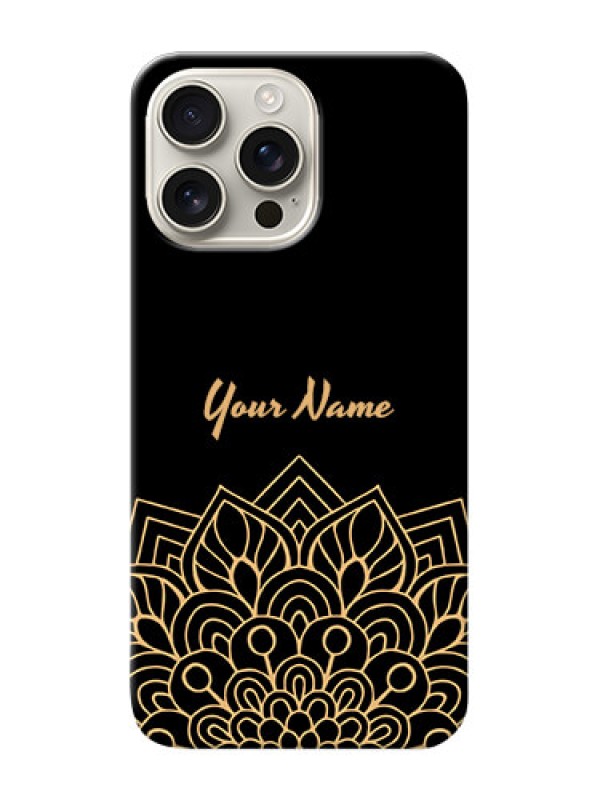 Custom iPhone 16 Pro Max Custom Phone Case with Golden mandala Design