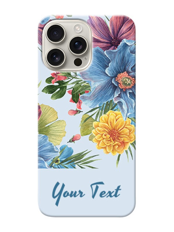 Custom iPhone 16 Pro Max Custom Mobile Case with Stunning Watercolored Flowers Painting Design