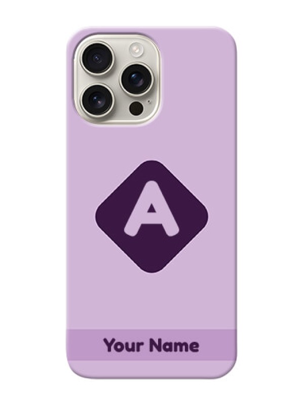 Custom iPhone 16 Pro Max Custom Mobile Case with Custom Letter in curved badge Design
