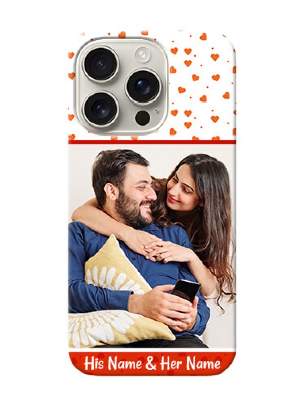 Custom iPhone 16 Pro Phone Back Covers: Orange Love Symbol Design