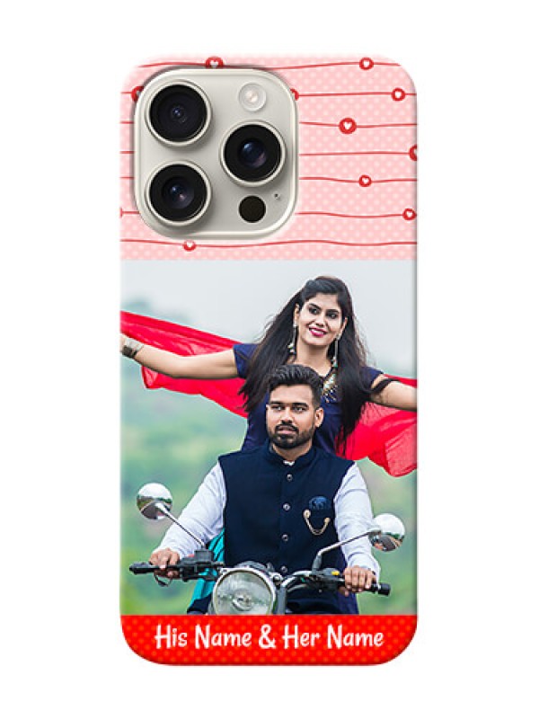 Custom iPhone 16 Pro Custom Phone Cases: Red Pattern Case Design