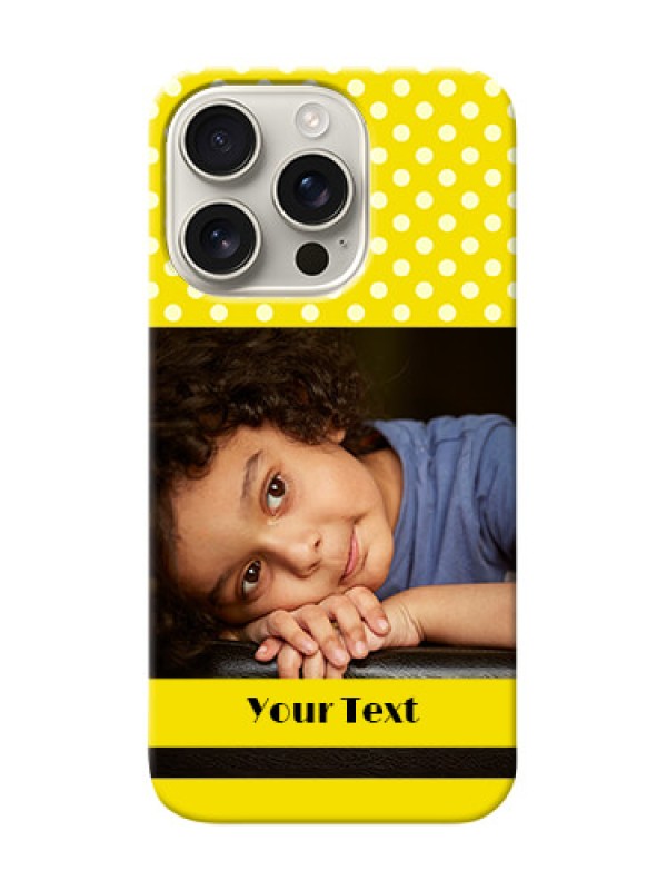 Custom iPhone 16 Pro Custom Mobile Covers: Bright Yellow Case Design