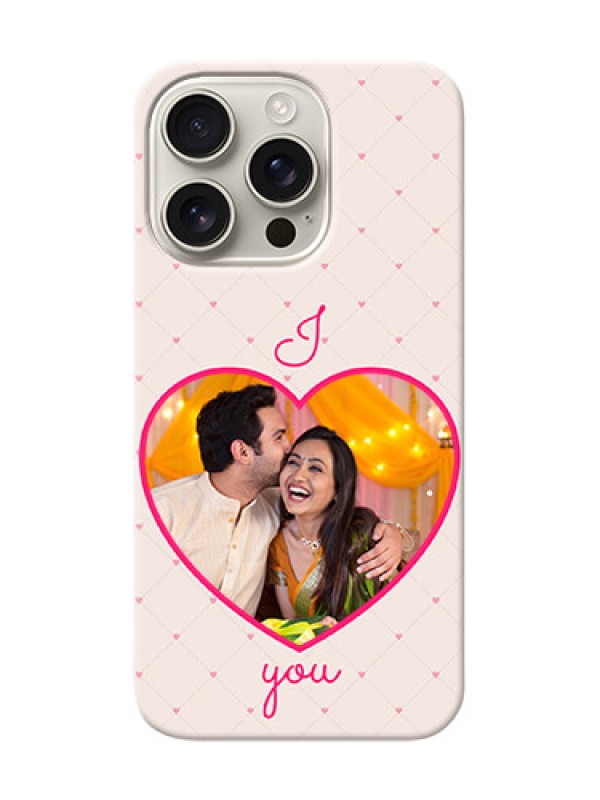 Custom iPhone 16 Pro Personalized Mobile Covers: Heart Shape Design