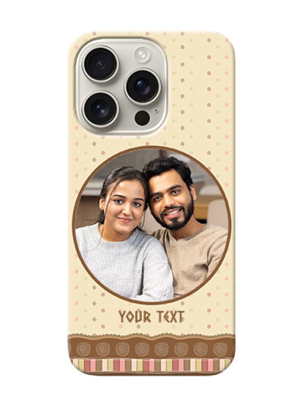 Custom iPhone 16 Pro Mobile Cases: Brown Dotted Mobile Case Design