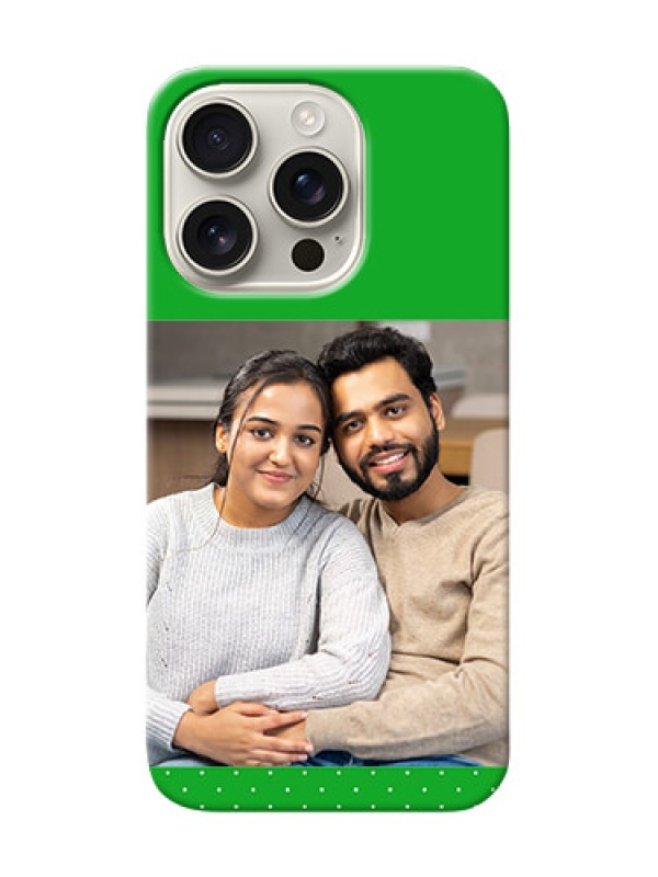 Custom iPhone 16 Pro Personalised mobile covers: Green Pattern Design