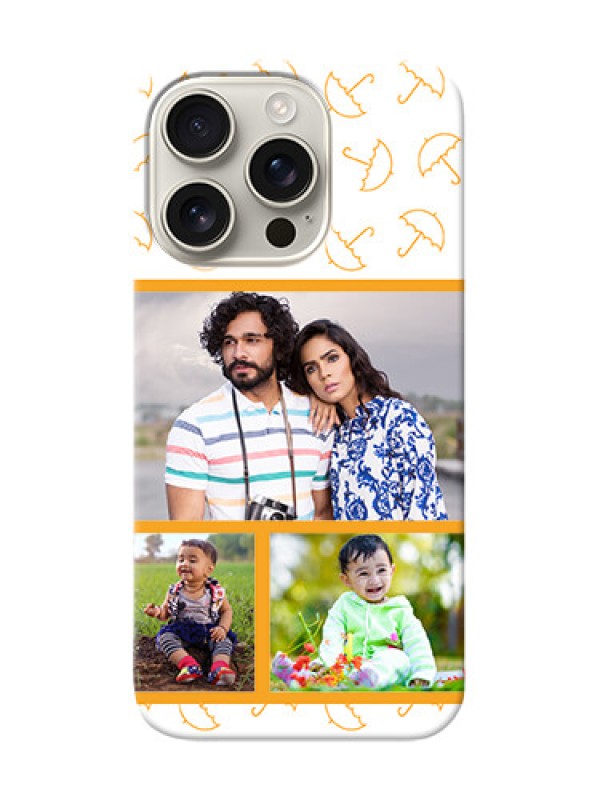 Custom iPhone 16 Pro Personalised Phone Cases: Yellow Pattern Design