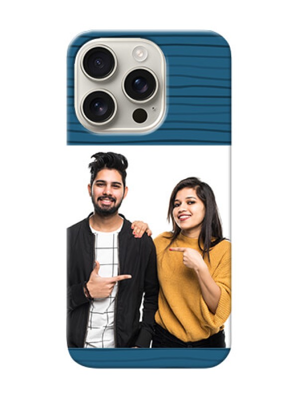 Custom iPhone 16 Pro Custom Phone Cases: Blue Pattern Cover Design