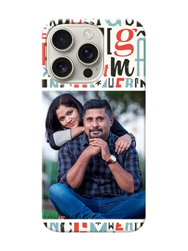 Custom iPhone 16 Pro custom mobile phone covers: Alphabet Design