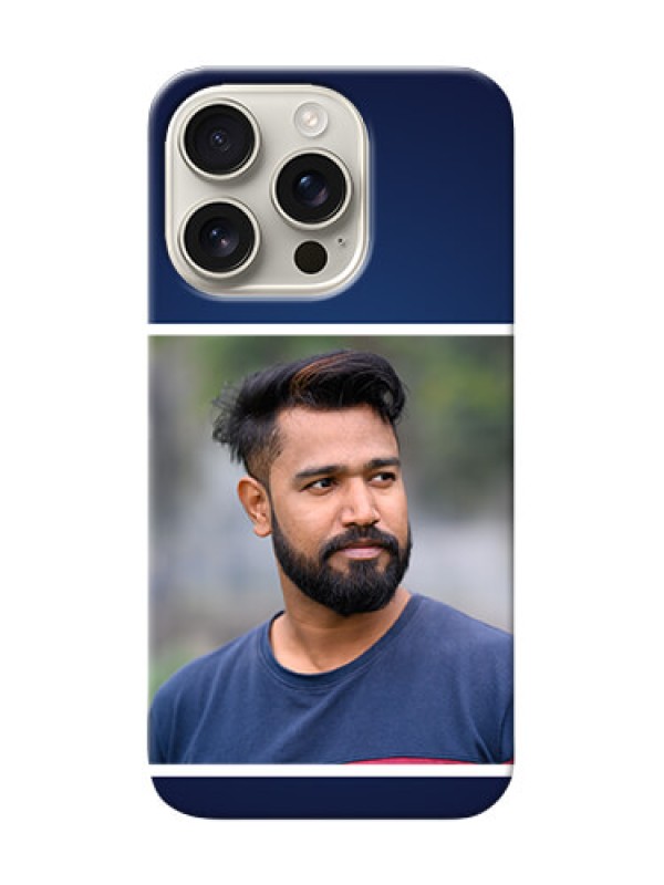 Custom iPhone 16 Pro Mobile Cases: Simple Royal Blue Design