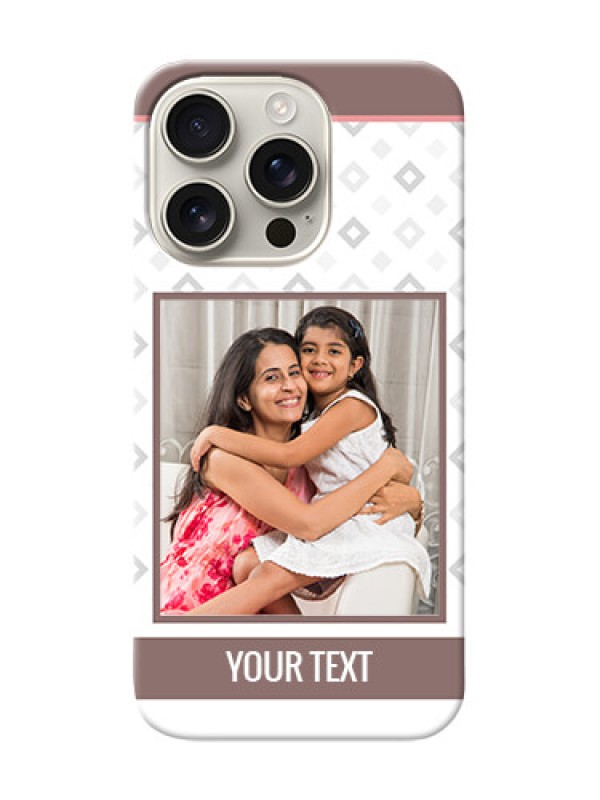 Custom iPhone 16 Pro custom back covers: Simple Diamond Design