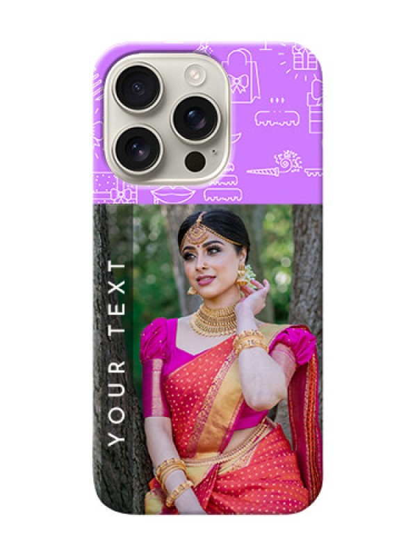 Custom iPhone 16 Pro Personalized Phone Cases: Birthday Icons Design