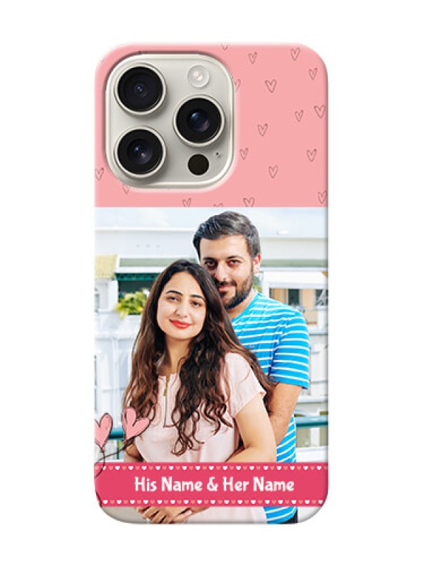 Custom iPhone 16 Pro phone back covers: Love Design Peach Color