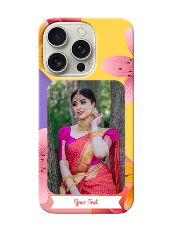 Custom iPhone 16 Pro Mobile Covers: 3 Image With Vintage Floral Design