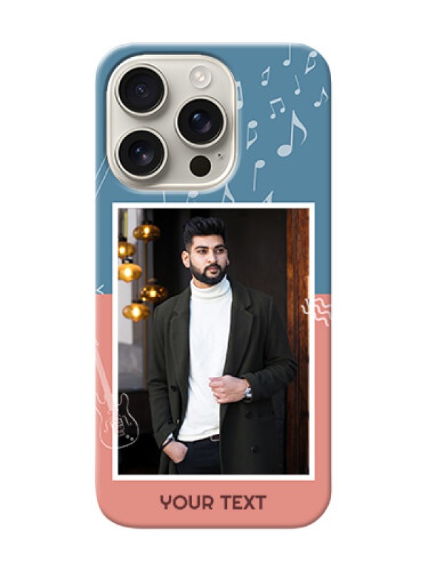 Custom iPhone 16 Pro Phone Back Covers with Color Musical Note Design