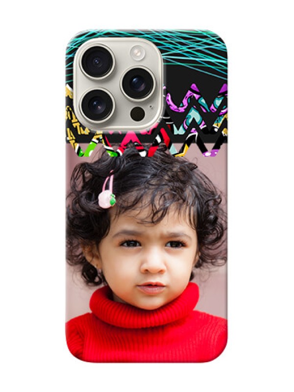 Custom iPhone 16 Pro personalized phone covers: Neon Abstract Design