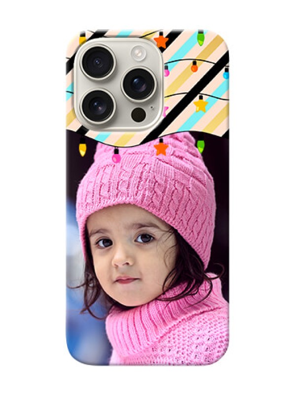 Custom iPhone 16 Pro Personalized Mobile Covers: Lights Hanging Design