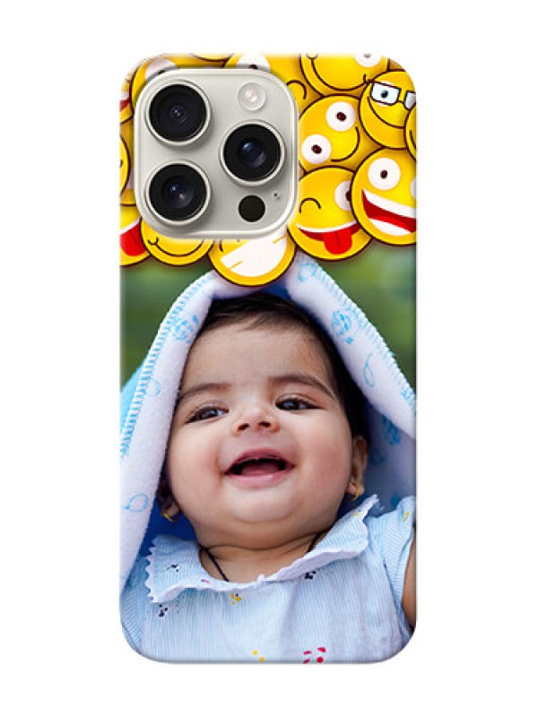 Custom iPhone 16 Pro Custom Phone Cases with Smiley Emoji Design