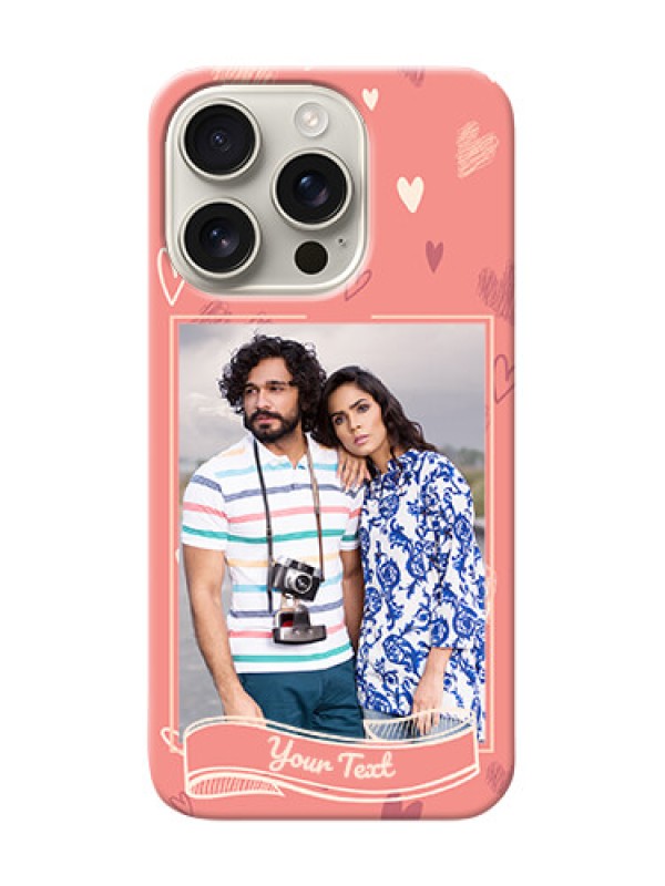 Custom iPhone 16 Pro custom mobile phone cases: love doodle art Design