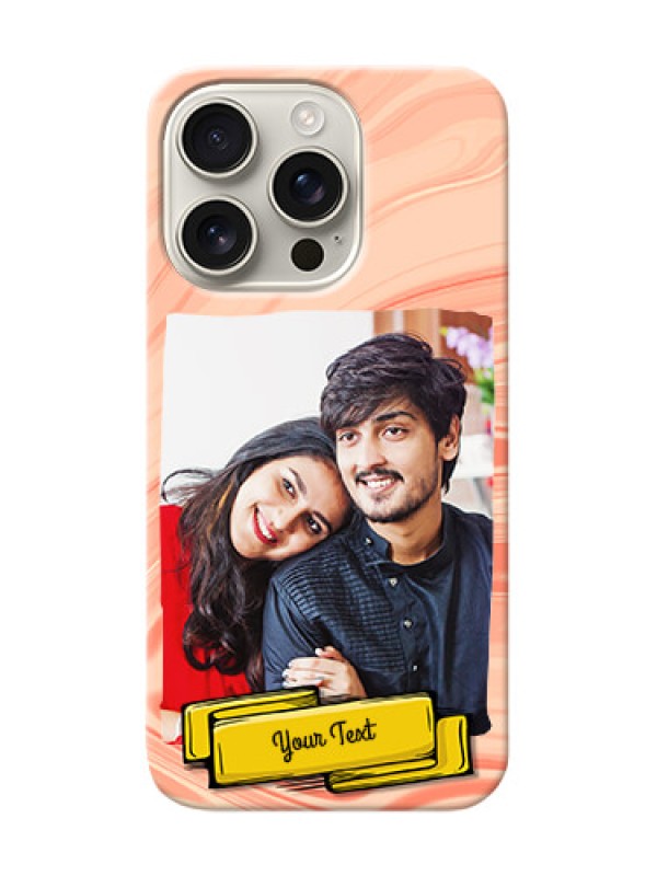 Custom iPhone 16 Pro Customized Phone Cases: Marble Texture Design