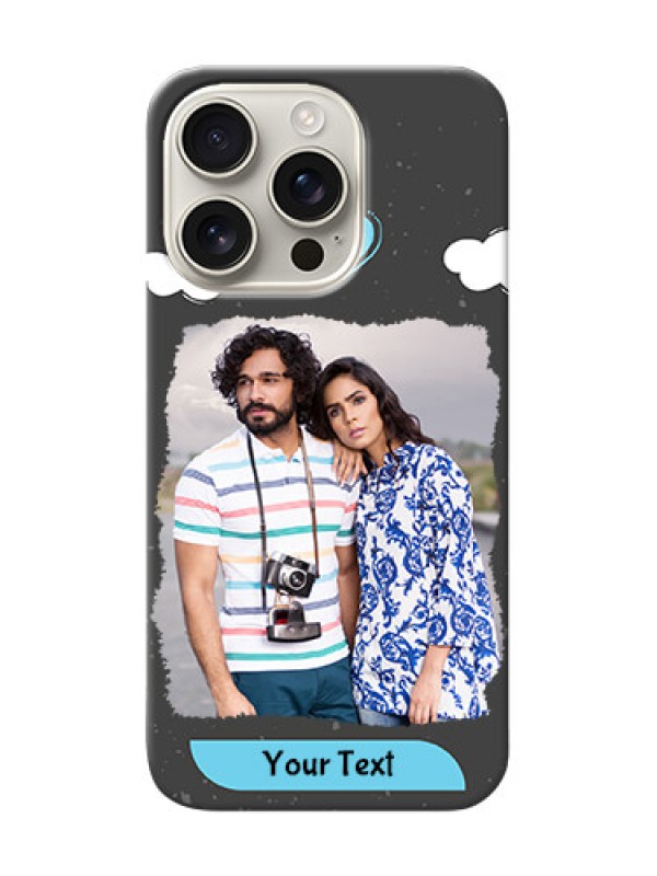 Custom iPhone 16 Pro Mobile Back Covers: splashes with love doodles Design