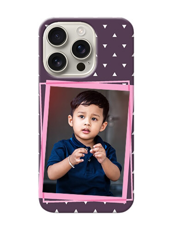 Custom iPhone 16 Pro Phone Cases: Triangle Pattern Dotted Design