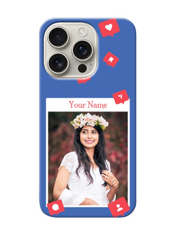 Custom iPhone 16 Pro Custom Phone Case with Like Share And Comment Design