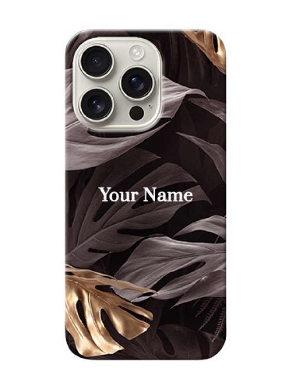 Custom iPhone 16 Pro Personalised Phone Case with Wild Leaves digital paint Design