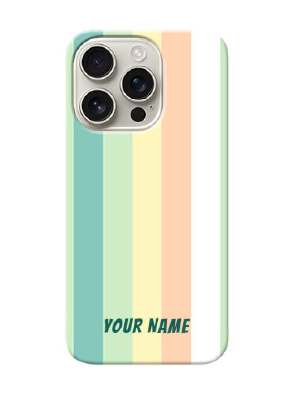 Custom iPhone 16 Pro Photo Printing on Case with Multicolour Stripes Design