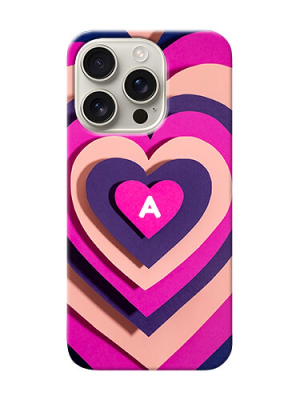 Custom iPhone 16 Pro Custom Mobile Case with Cute Heart Pattern Design