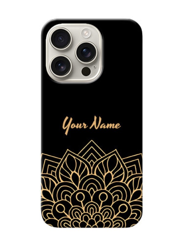 Custom iPhone 16 Pro Custom Phone Case with Golden mandala Design