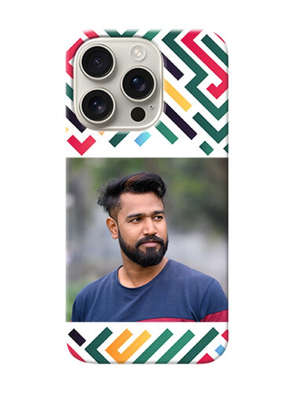 Custom iPhone 16 Pro Personalized Phone Case with Colorful Maze Pattern Design