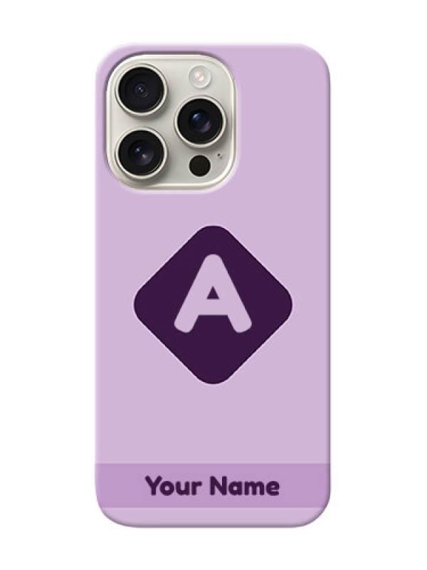 Custom iPhone 16 Pro Custom Mobile Case with Custom Letter in curved badge Design