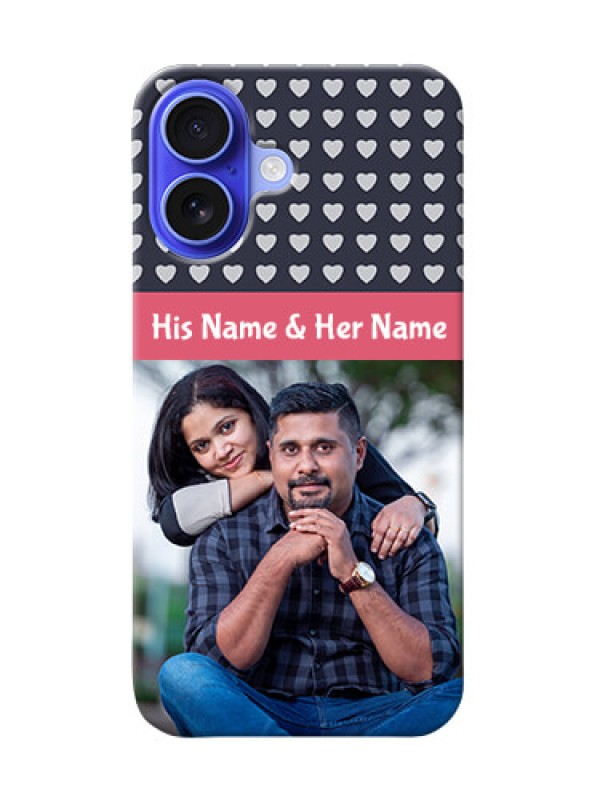 Custom iPhone 16 Custom Mobile Case with Love Symbols Design