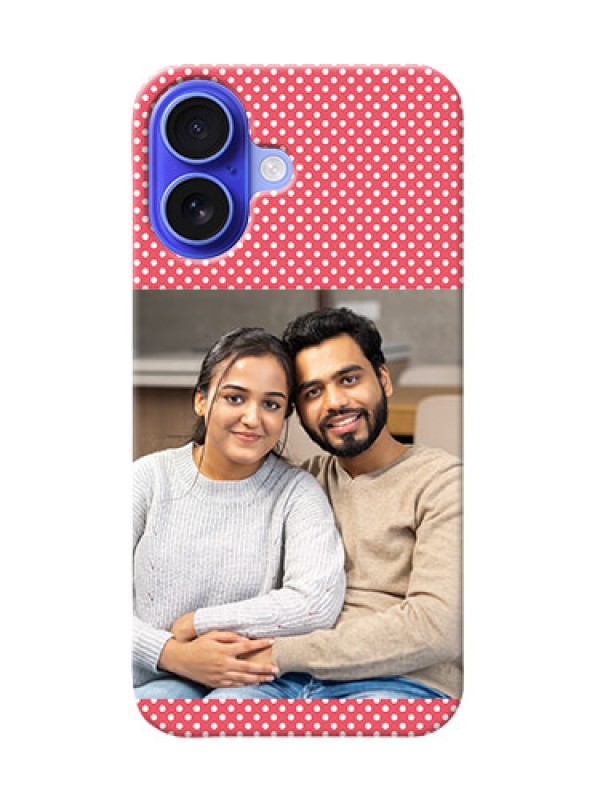 Custom iPhone 16 Custom Mobile Case with White Dotted Design