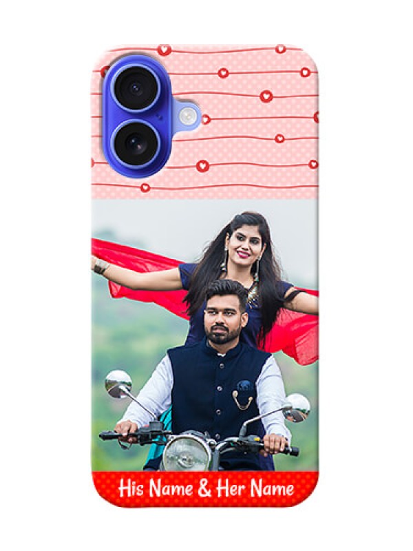 Custom iPhone 16 Custom Phone Cases: Red Pattern Case Design