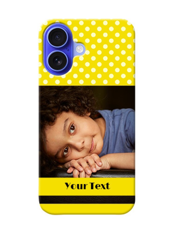 Custom iPhone 16 Custom Mobile Covers: Bright Yellow Case Design