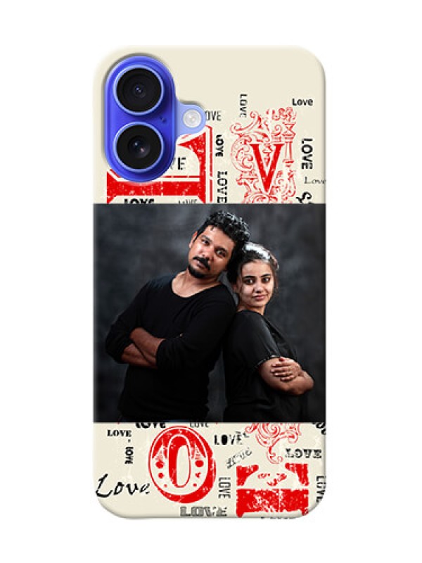 Custom iPhone 16 mobile cases online: Trendy Love Design Case