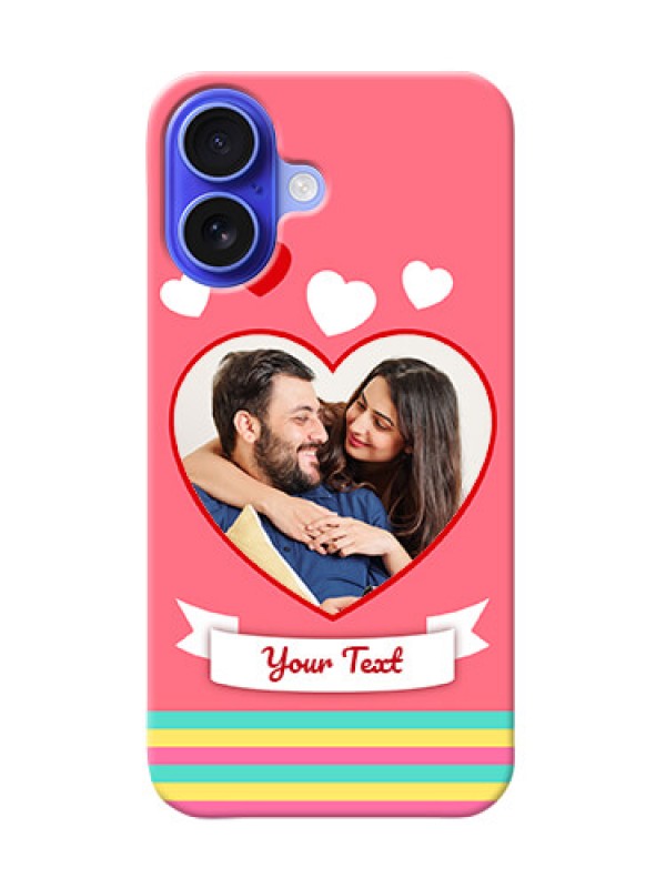 Custom iPhone 16 Personalised mobile covers: Love Doodle Design