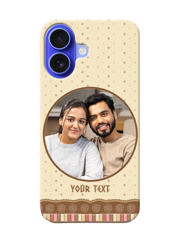 Custom iPhone 16 Mobile Cases: Brown Dotted Mobile Case Design