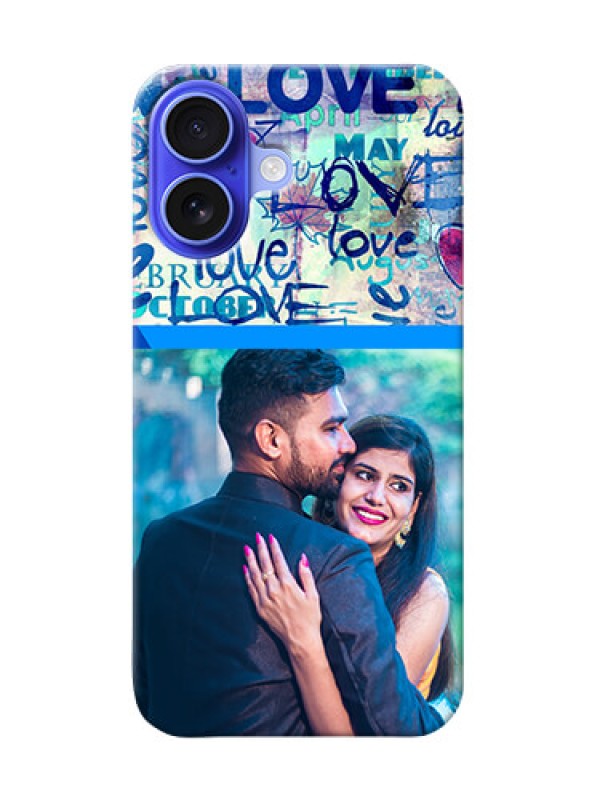 Custom iPhone 16 Mobile Covers Online: Colorful Love Design