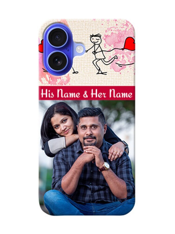 Custom iPhone 16 phone back covers: You and Me Case Design