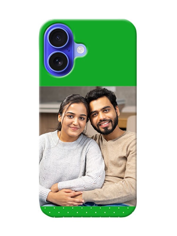 Custom iPhone 16 Personalised mobile covers: Green Pattern Design