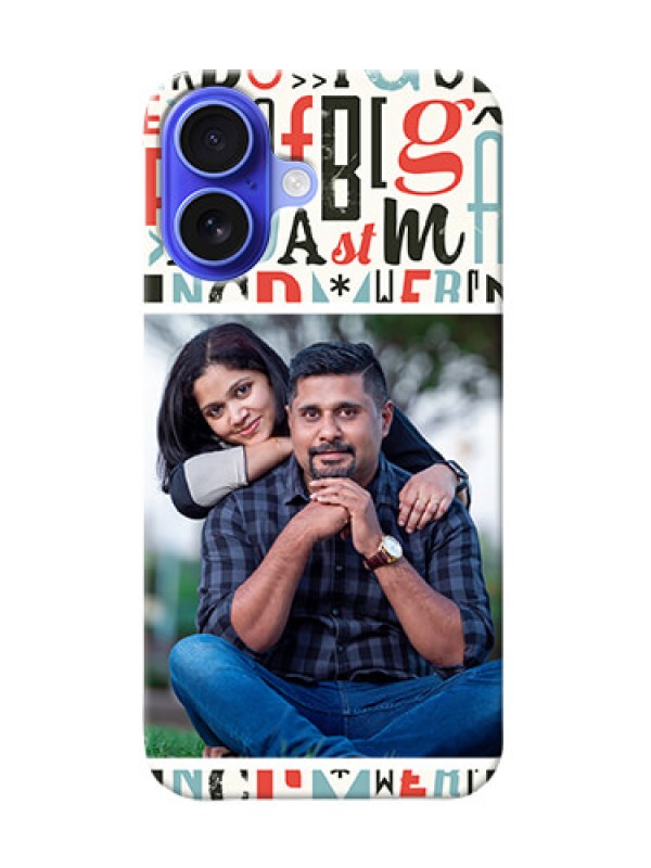 Custom iPhone 16 custom mobile phone covers: Alphabet Design